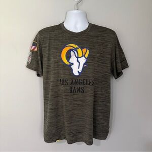 Los Angeles Rams Nike On-Field Military Troops Mens Short Sleeve Shirt - Large